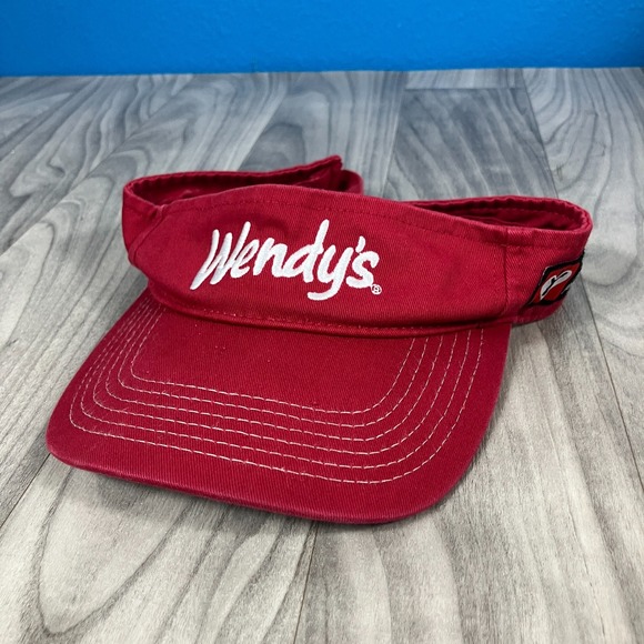 Wendy's Other - Wendy's‎ Golf Visor Cap One Size Red Dave Thomas Foundation Strapback